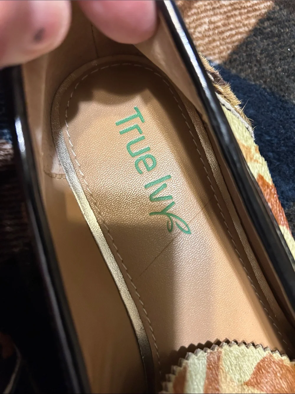 Women's Camouflage Pony Hair Penny Loafers with Black Trim